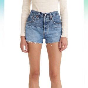 Levi’s 501 Pieced Patchwork Cutoff Denim Shorts Size 28 NWT